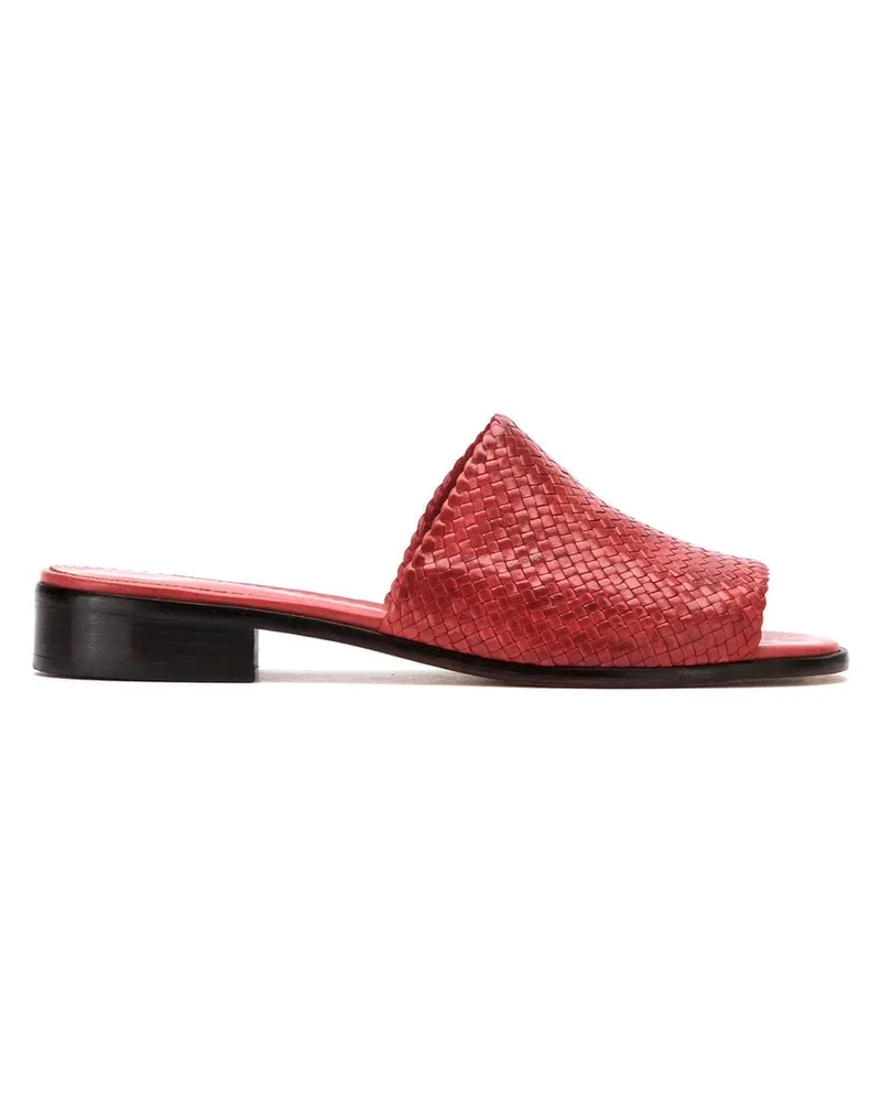 Sarah Chofakian Mules aus Leder - Rot Rot