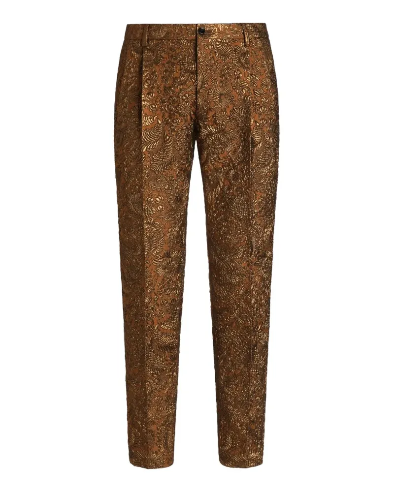 Dolce & Gabbana Brokat-Hose - Braun Braun