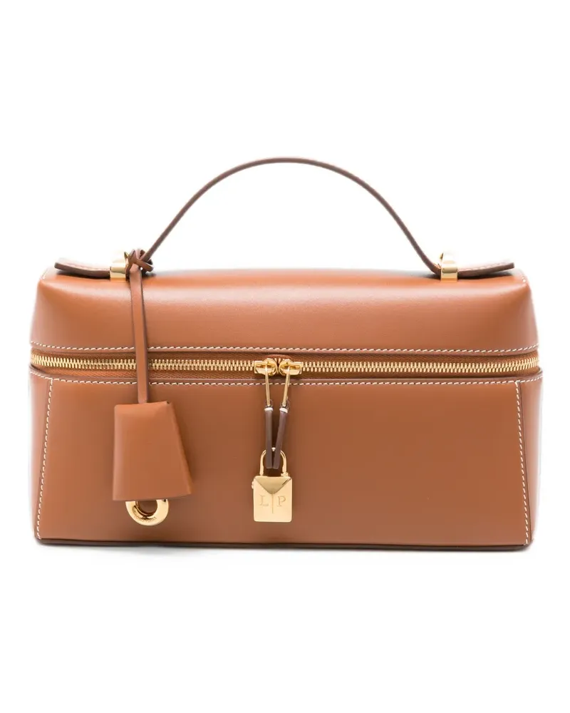 Loro Piana Extra L23 leather shoulder bag - Braun Braun
