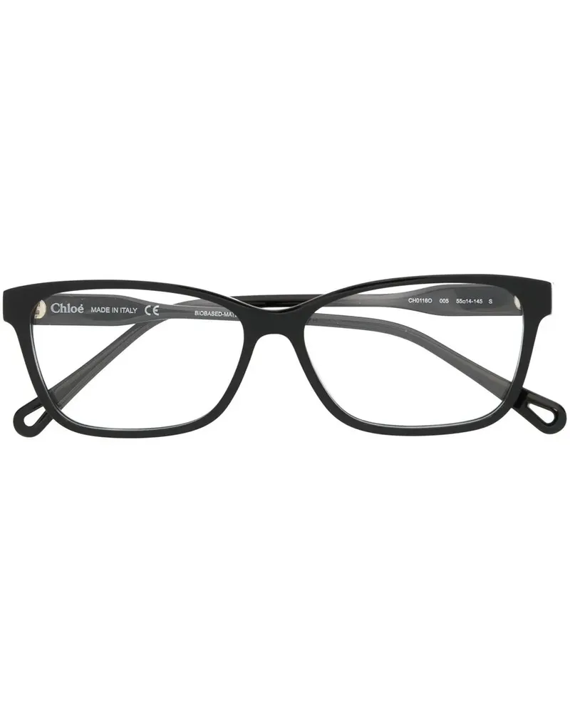 Chloé Brille mit eckigem Gestell - Schwarz Schwarz
