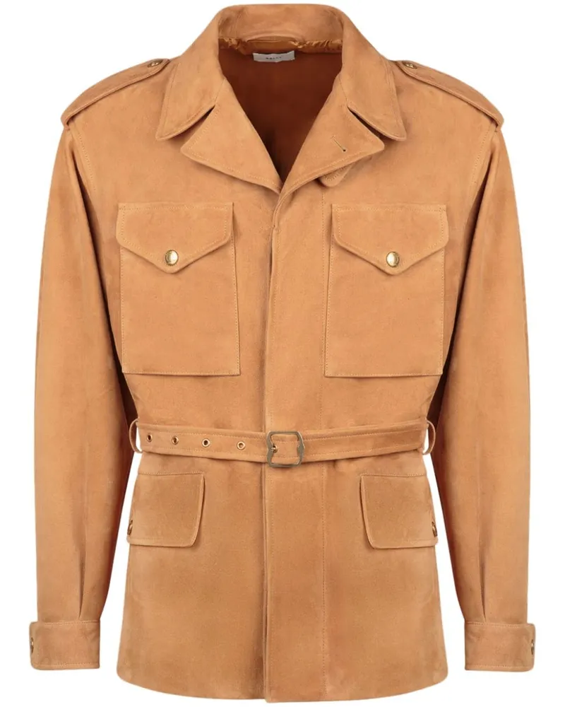 Bally Wildlederjacke mit Gürtel - Braun Braun