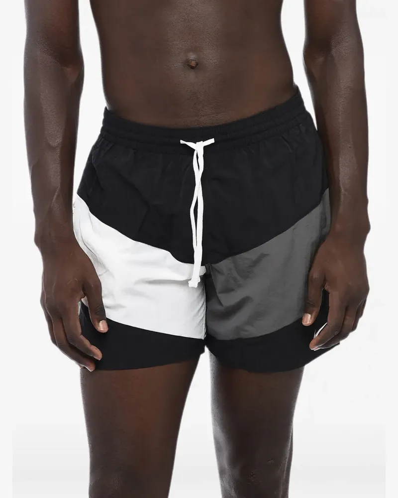Nike Badeshorts in Colour-Block-Optik - Schwarz Schwarz