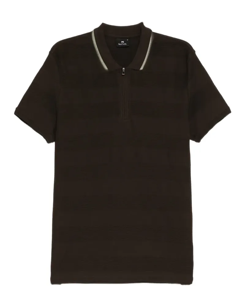 Paul Smith Poloshirt mit gestreiftem Kragen - Braun Braun
