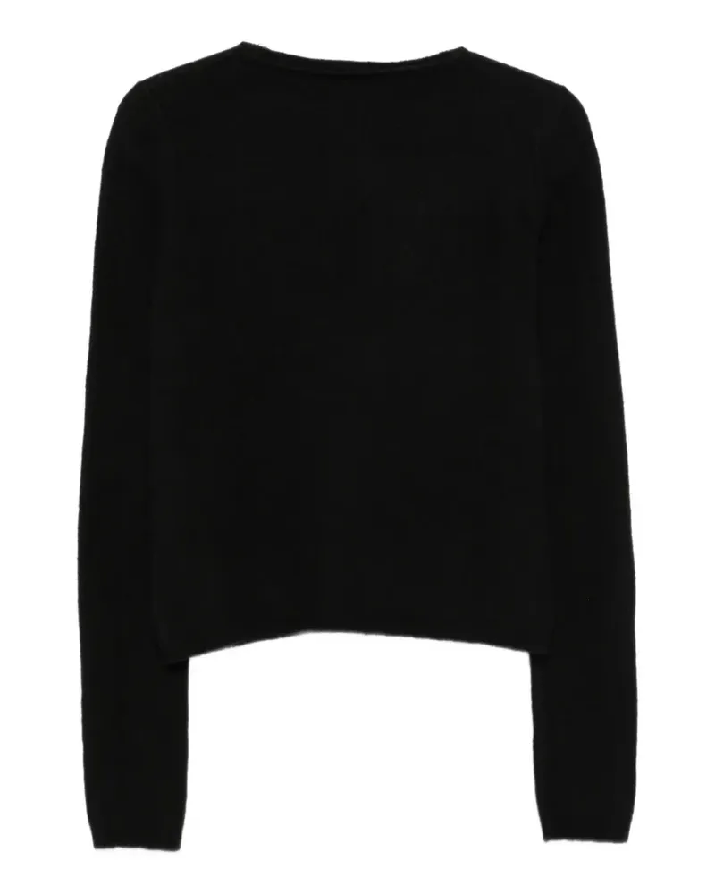 Rick Owens Fein gestrickter Pullover - Schwarz Schwarz