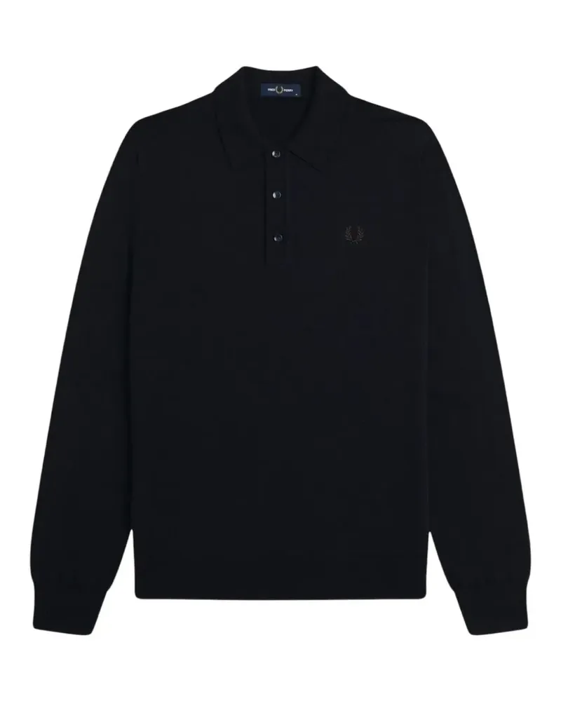 Fred Perry Pullover mit Poloshirtkragen - Blau Blau