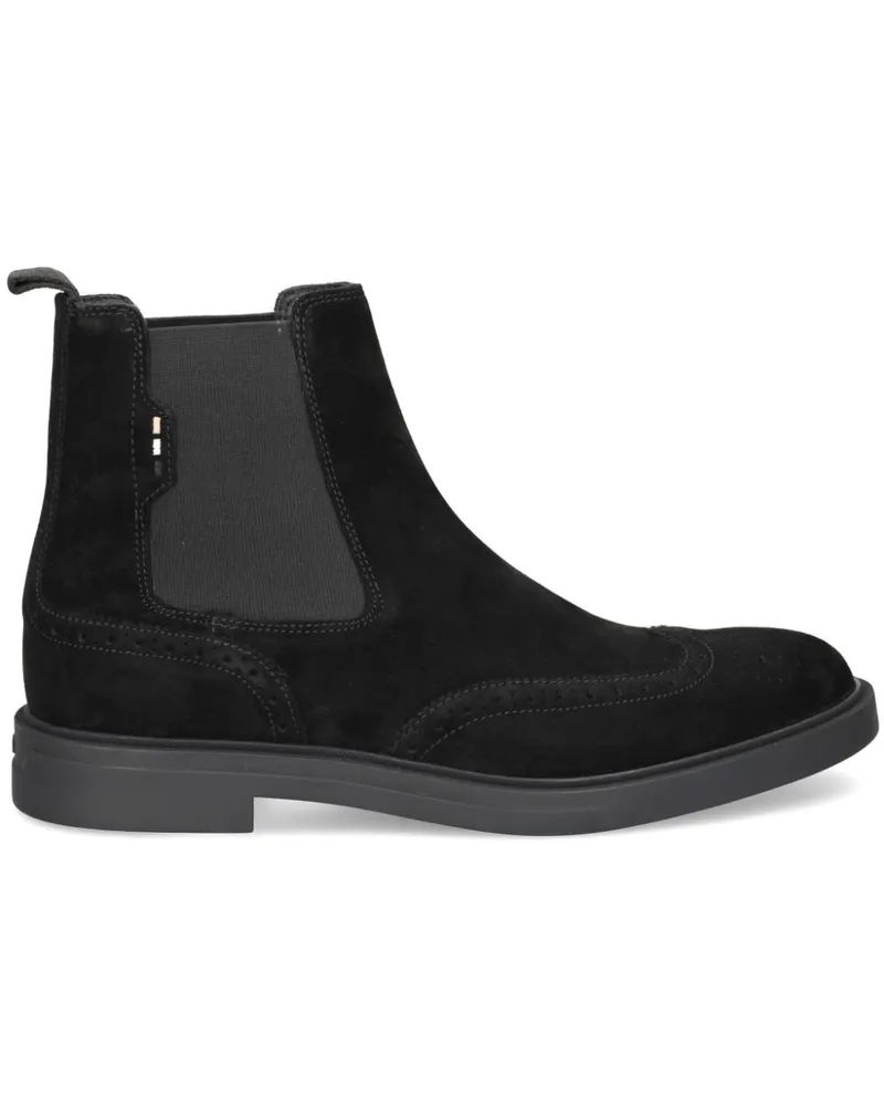 HUGO BOSS Chelsea-Boots aus Wildleder Schwarz