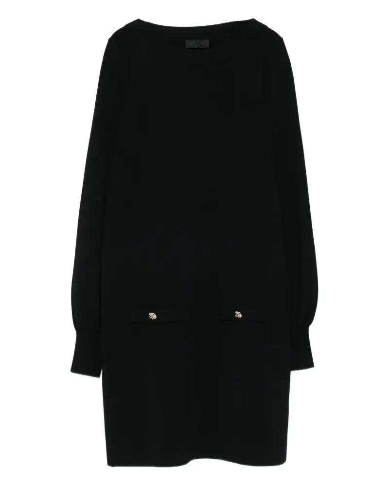 Liu Jo Minikleid mit Zierknöpfen - Schwarz Schwarz