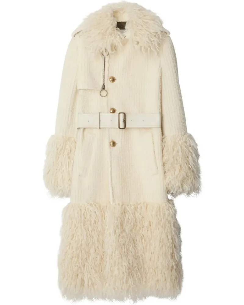 Burberry Trenchcoat aus Cord - Weiß Weiß