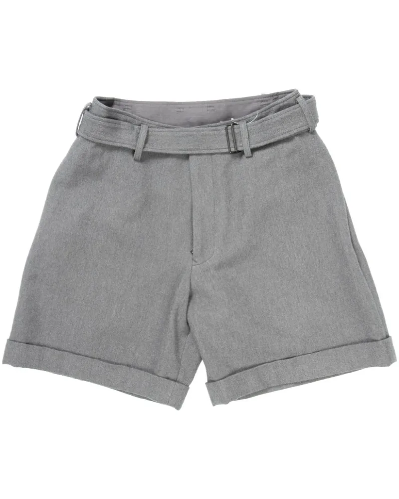 Yohji Yamamoto Shorts mit Gürtel - Grau Grau