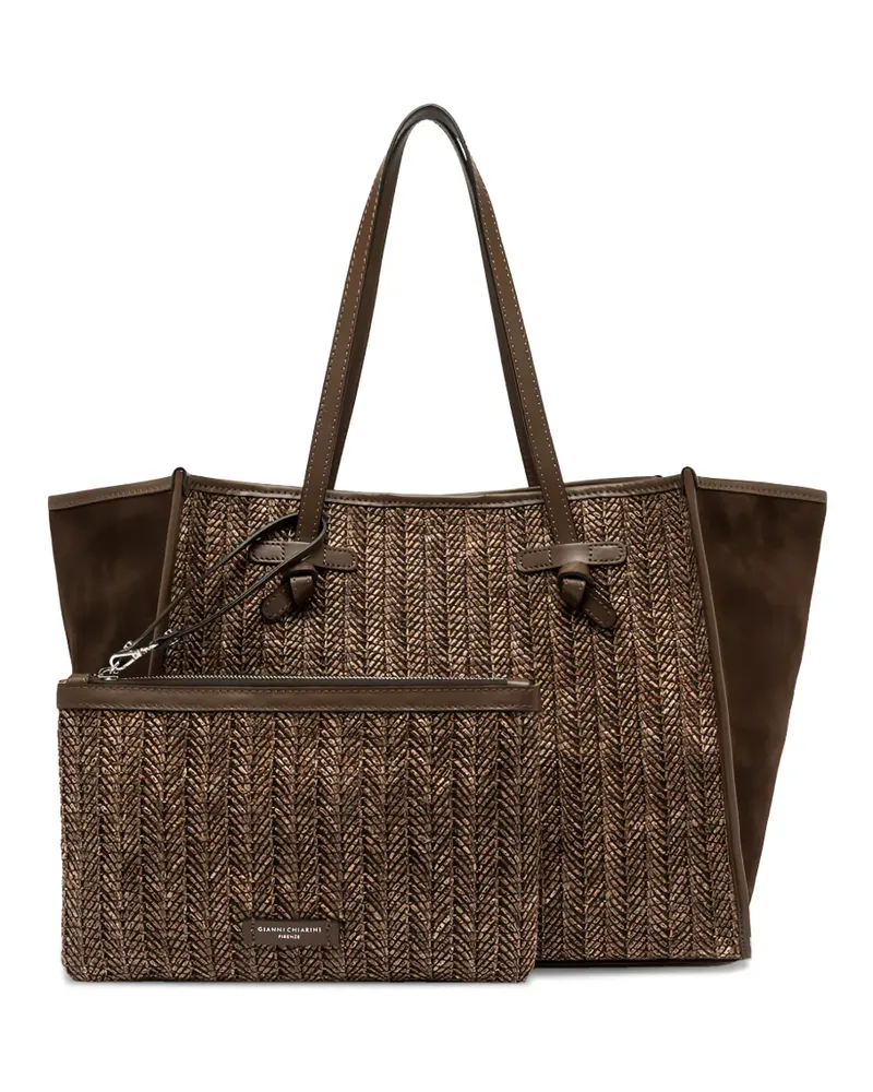 Gianni Chiarini Marcella Tote Bag mit gewebtem Effekt - Braun Braun
