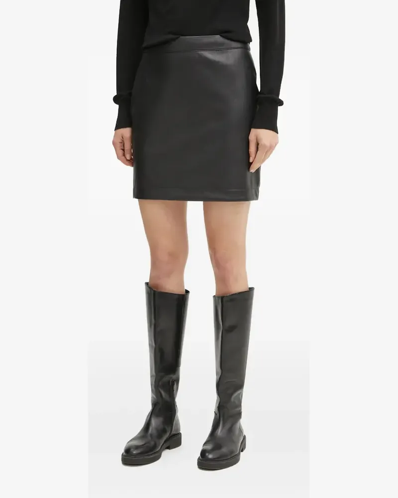 HUGO BOSS zip-fastening mini straight skirt - Schwarz Schwarz