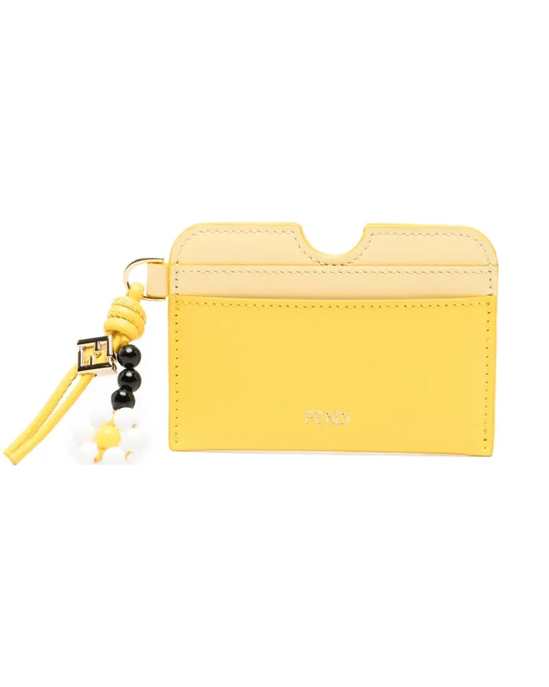 Fendi FF Diamonds Kartenetui mit Blumendetail - Gelb Gelb