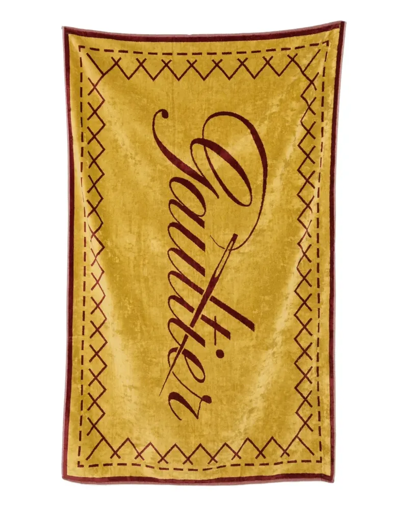 Jean Paul Gaultier Jacquard-Strandtuch mit Borte - Gelb Gelb