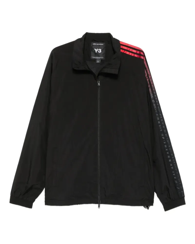 Y-3 stripe-detail zip-up sweatshirt - Schwarz Schwarz