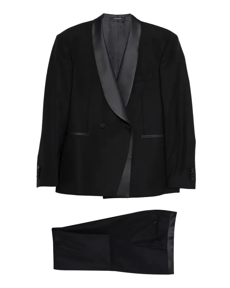 Tagliatore satin-trim suit - Blau Blau