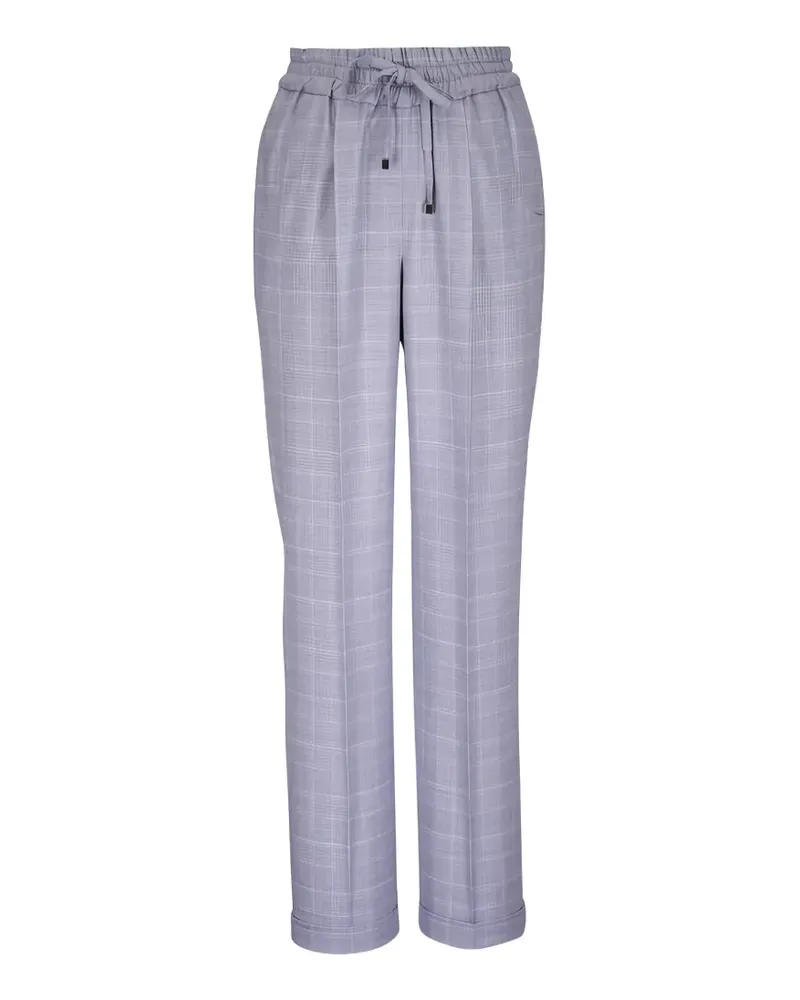 Kiton plaid drawstring trousers - Grau Grau