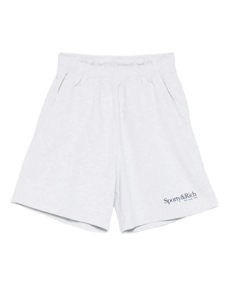 SPORTY & RICH Run Club Gym Shorts - Grau Grau
