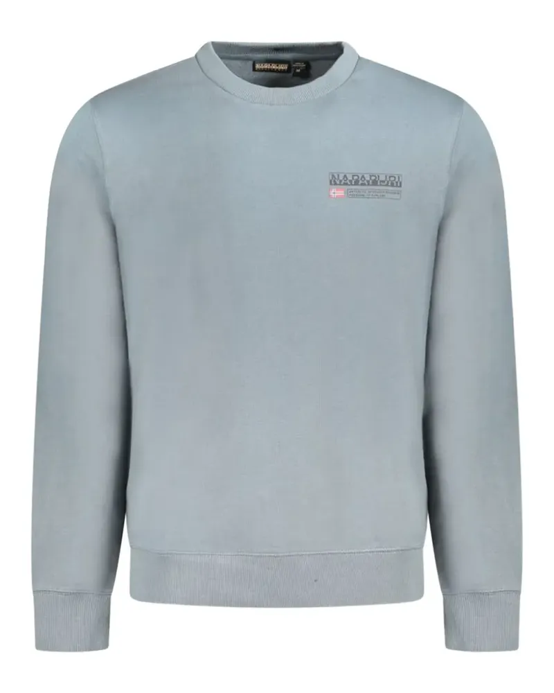 Napapijri logo-print crew-neck sweatshirt - Grau Grau