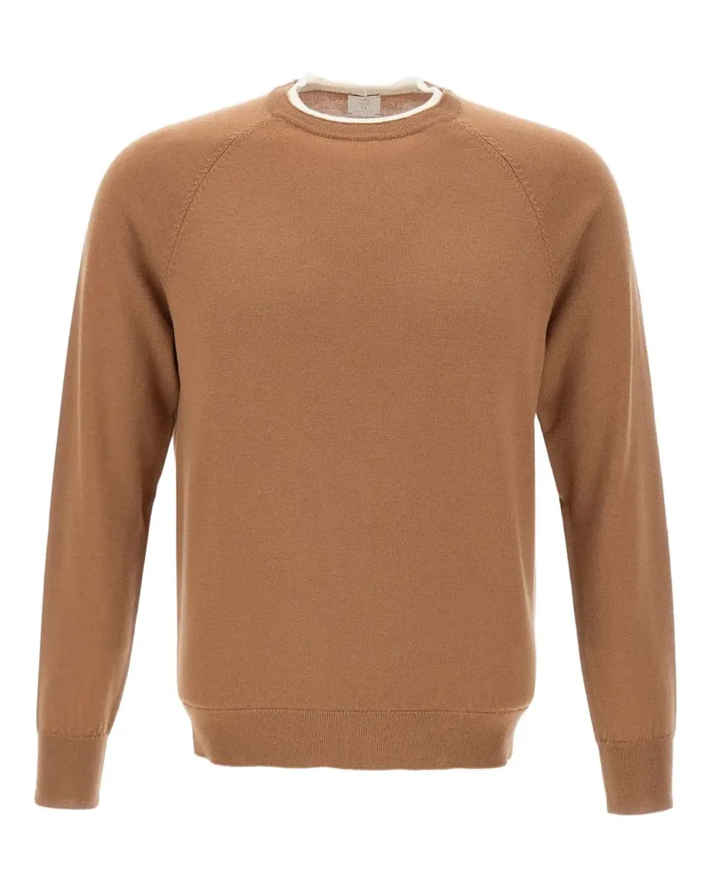 Eleventy Pullover mit geripptem Saum - Braun Braun