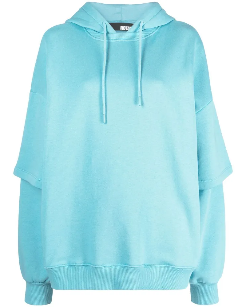 ROTATE Birger Christensen Hoodie mit Logo-Print - Blau Blau