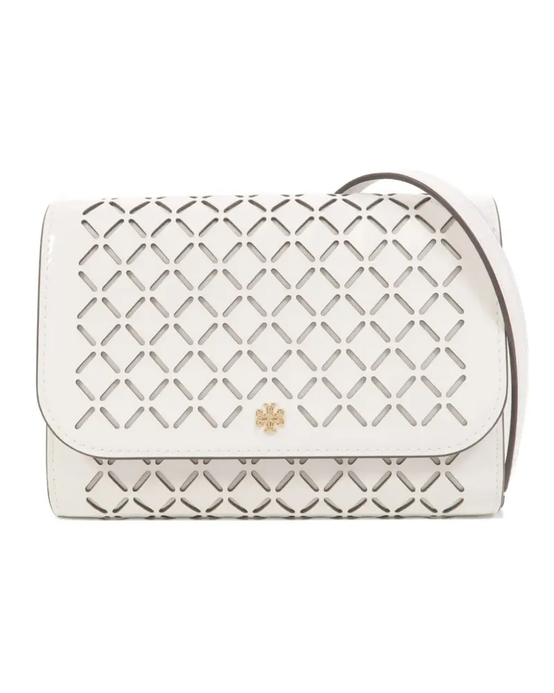 Tory Burch cut-out leather shoulder bag - Weiß Weiß