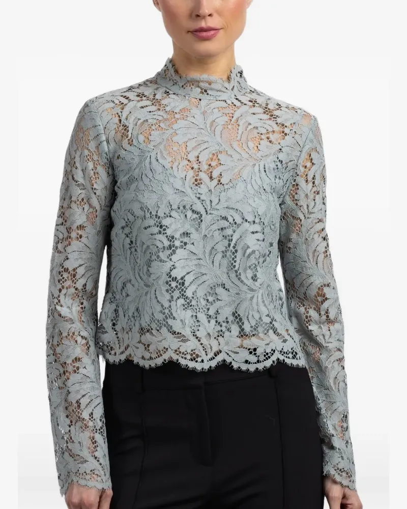 A.L.C. lace high-neck blouse - Blau Blau