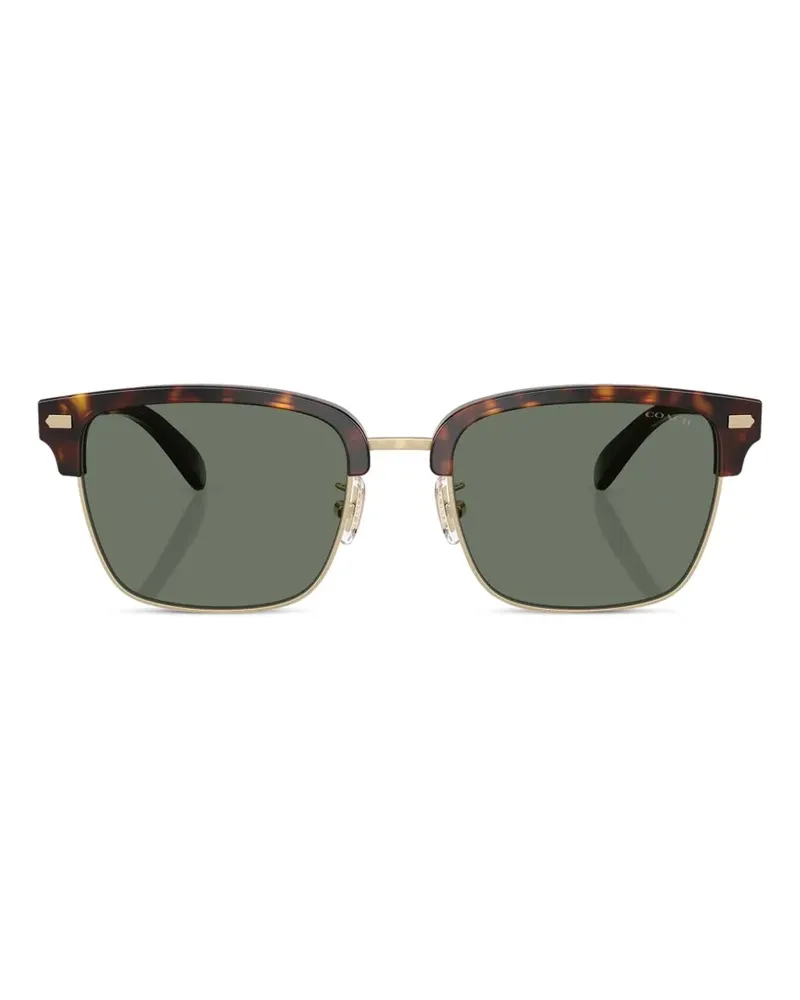 Coach Rivet Retro square-frame sunglasses - Braun Braun