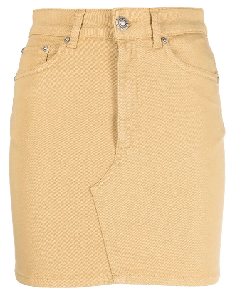 Dondup Jeanshemd mit Logo-Patch - Gelb Gelb