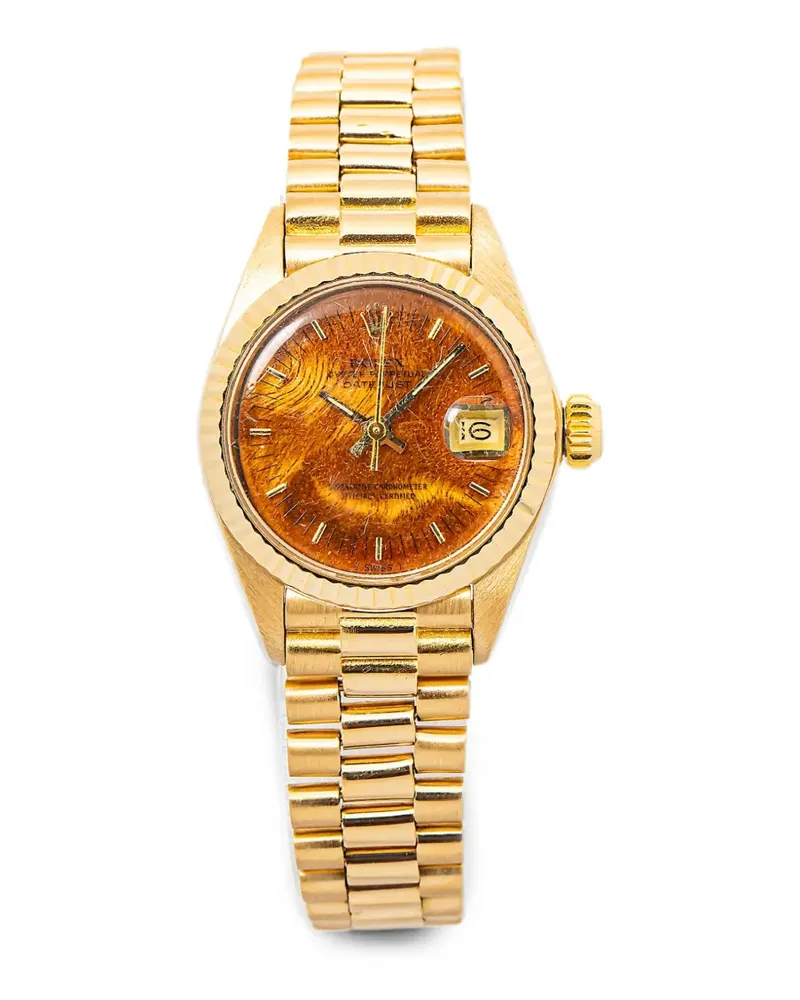 Rolex Datejust Armbanduhr mit geriffelter Lünette 26mm - Orange Orange