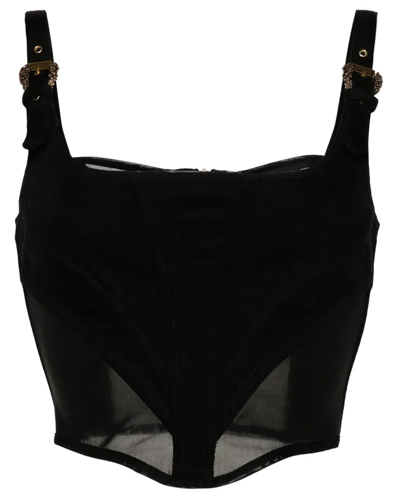 Versace Jeans Tanktop mit Schnallen - Schwarz Schwarz