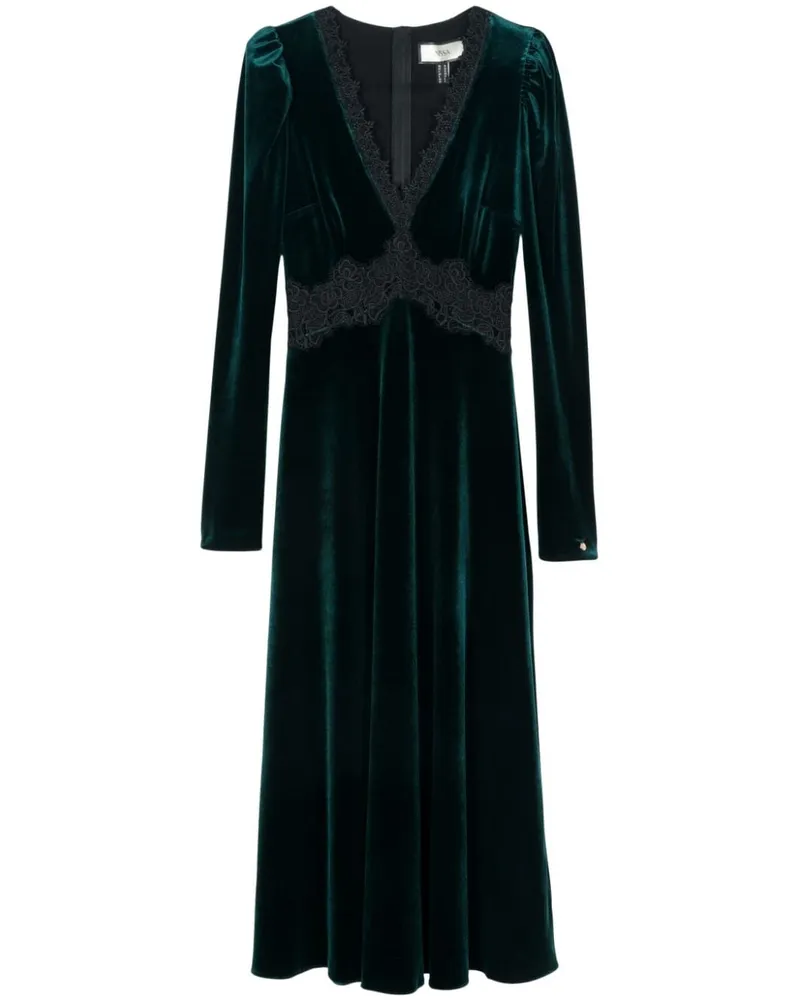 NISSA Maxikleid mit Logo-Schild - Grün Grün