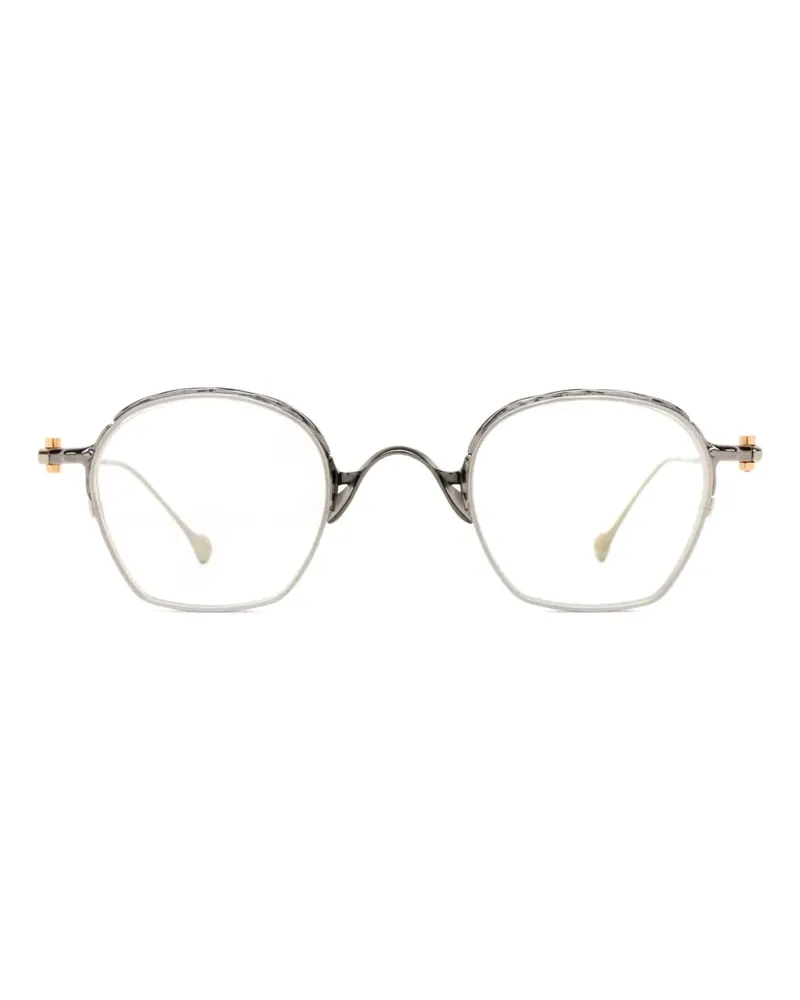 Yohji Yamamoto geometric-frame glasses - Silber Silber