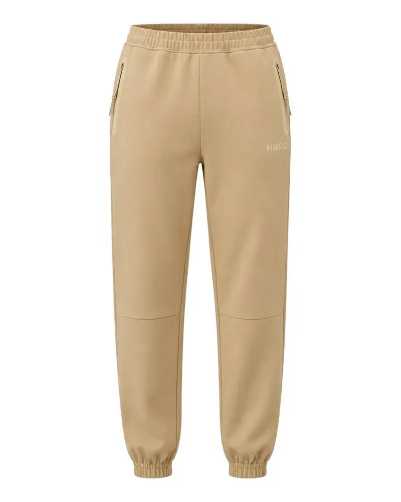 HUGO BOSS Jogginghose mit Logo-Print und elastischen Beinabschlüssen - Nude Nude
