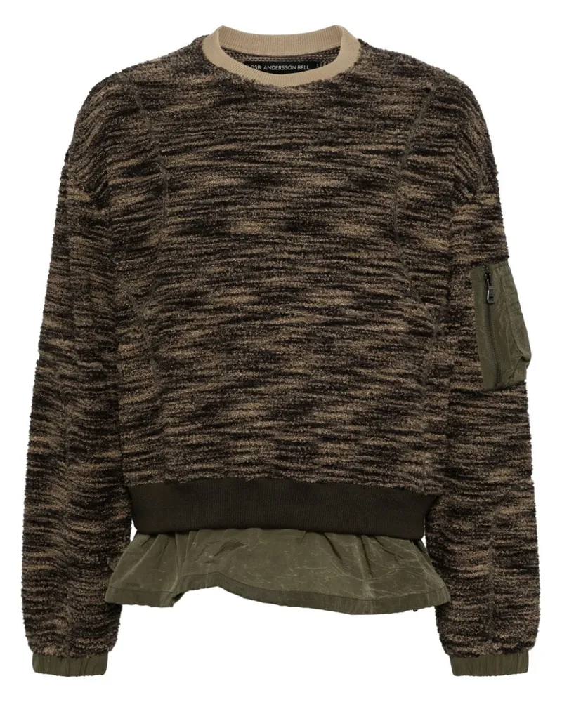 Andersson Bell Fleecepullover im Layering-Look - Braun Braun