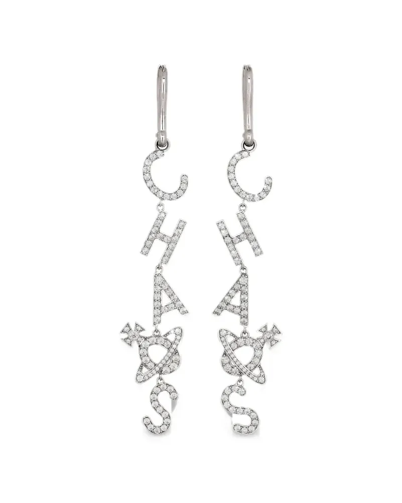 Vivienne Westwood Große Chaos Ohrringe - Silber Silber