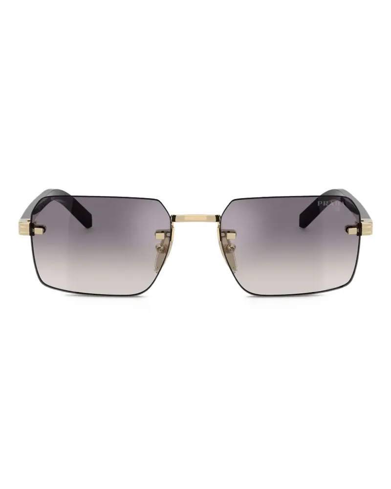 Prada Sonnenbrille mit eckigem Gestell - Gold Gold