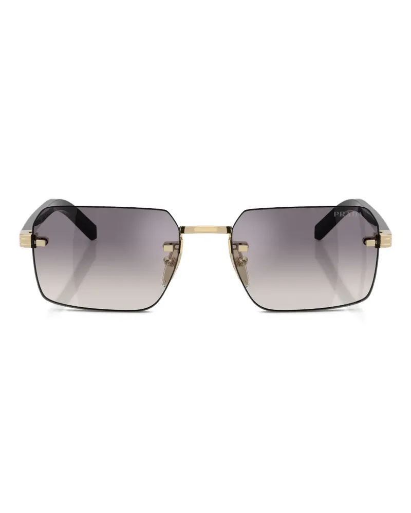 Prada rectangle-frame sunglasses - Gold Gold