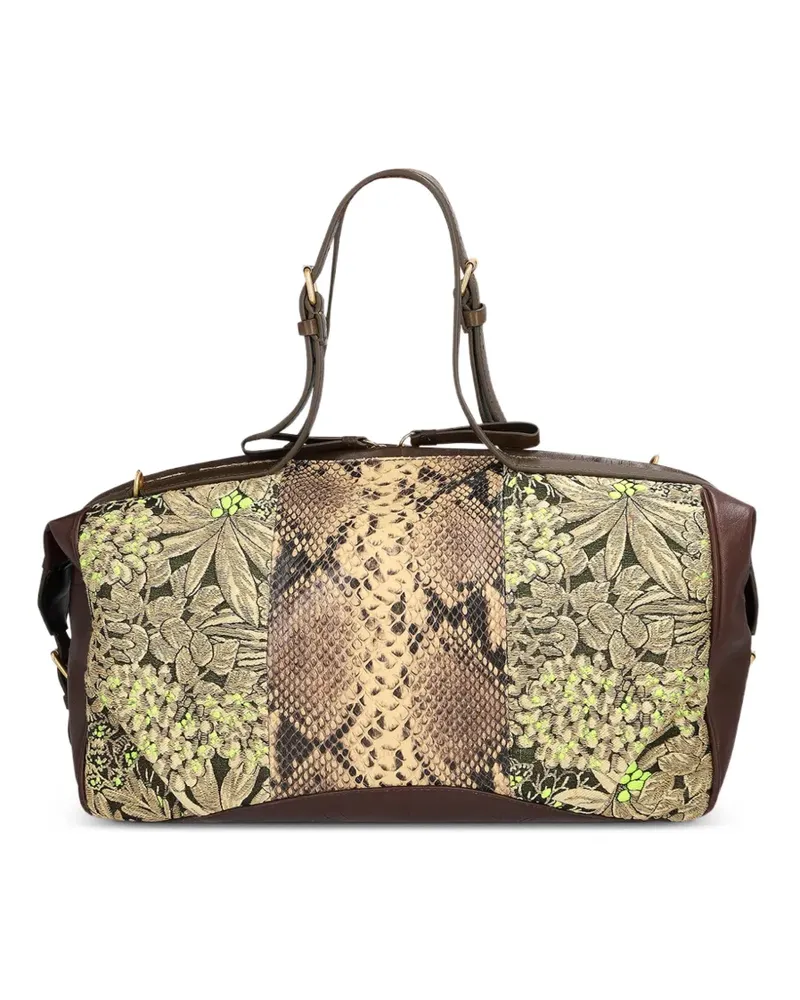 Dries van Noten East-West Tasche aus Jacquard - Braun Braun