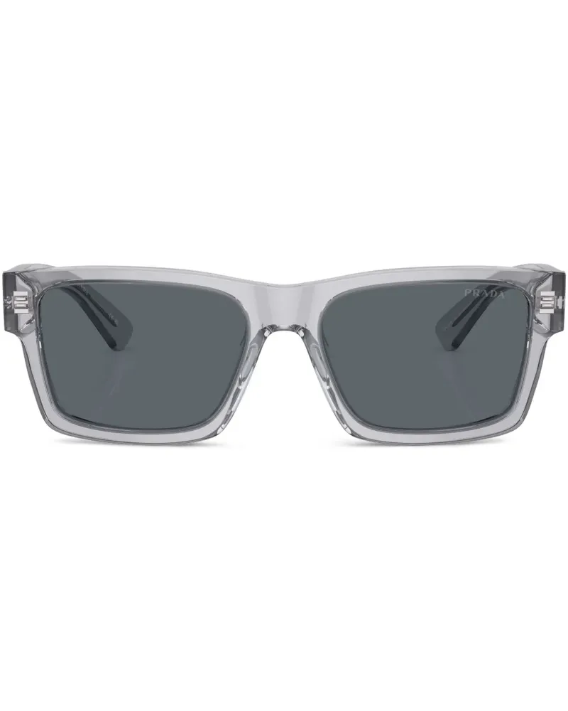 Prada Sonnenbrille mit eckigem Gestell - Grau Grau