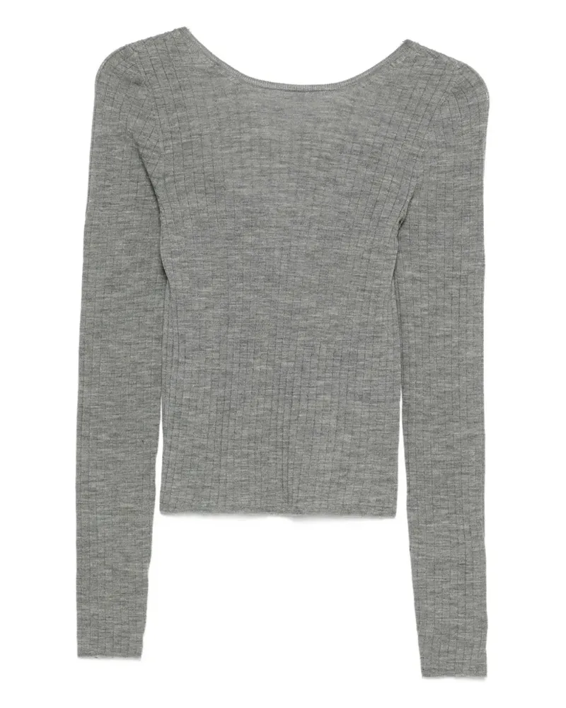 TELA Pullover mit U-Ausschnitt - Grau Grau