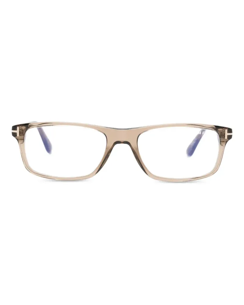 Tom Ford rectangle-frames glasses - Nude Nude