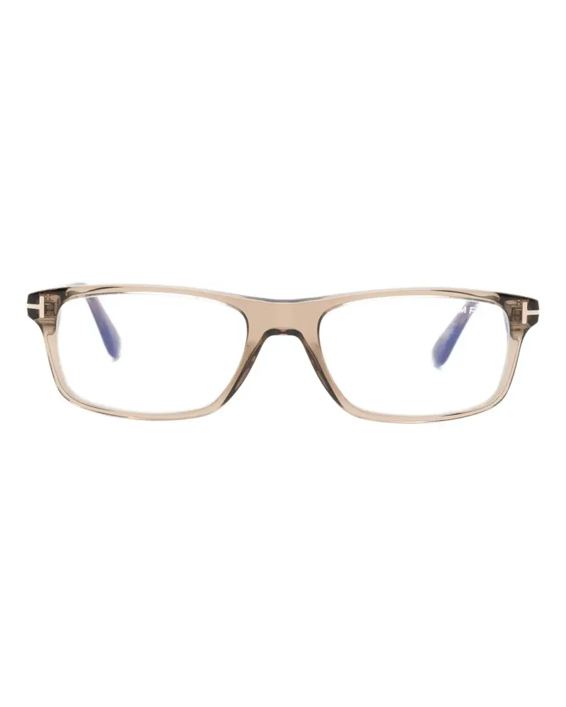 Tom Ford rectangle-frames glasses - Nude Nude