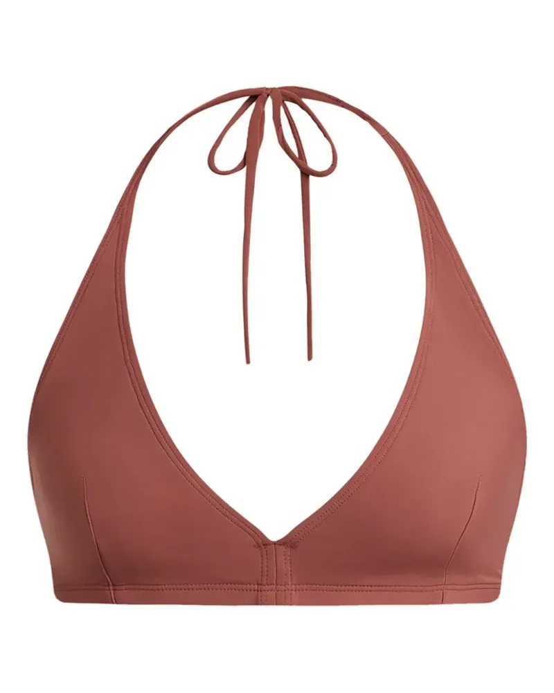 12 STOREEZ Klassisches Triangel-Bikinioberteil - Braun Braun