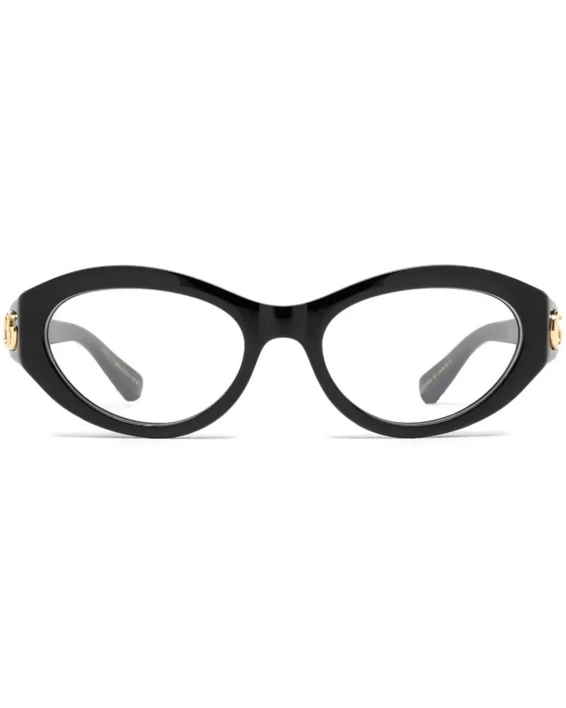 Gucci Brille mit rundem Gestell - Schwarz Schwarz