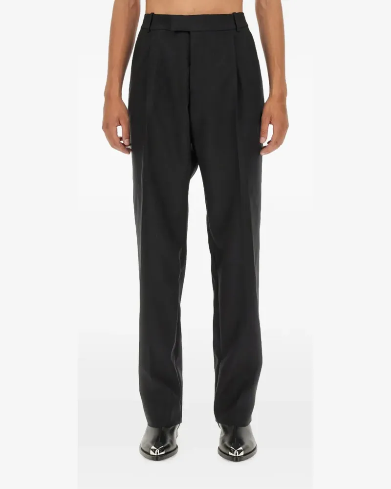 Alexander McQueen Hose mit Bundfalten - Schwarz Schwarz