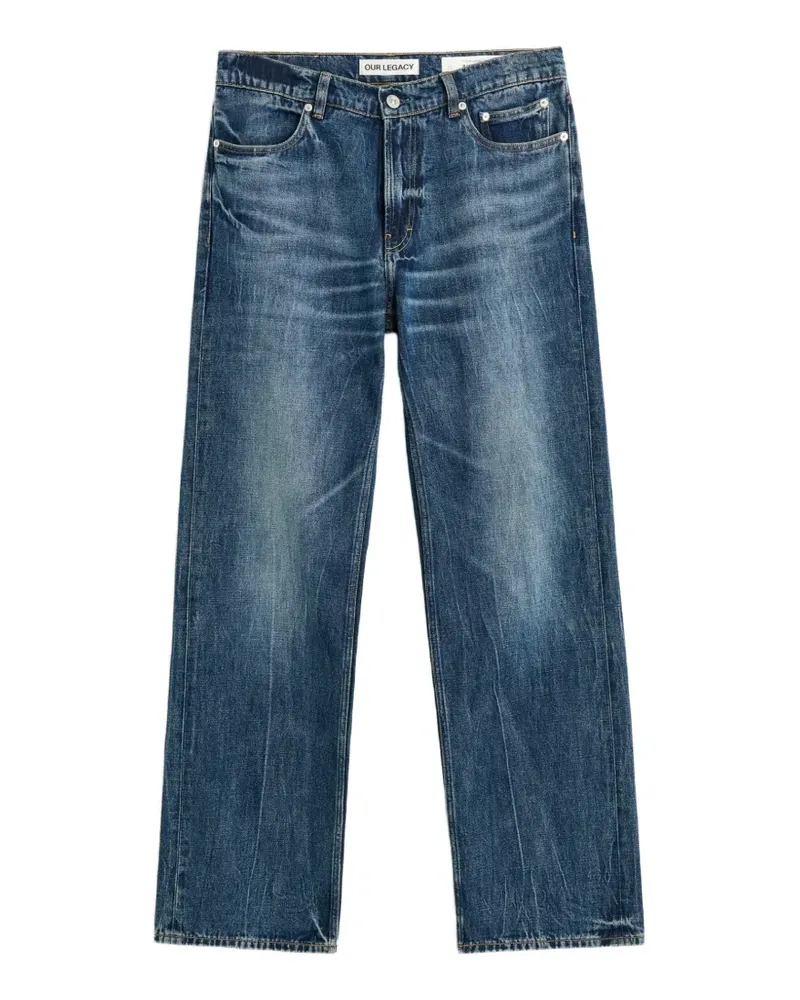 Our Legacy Ausgeblichene Carlson Cut Hose - Blau Blau