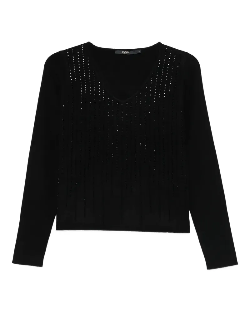 Seventy Pullover mit Strass - Schwarz Schwarz