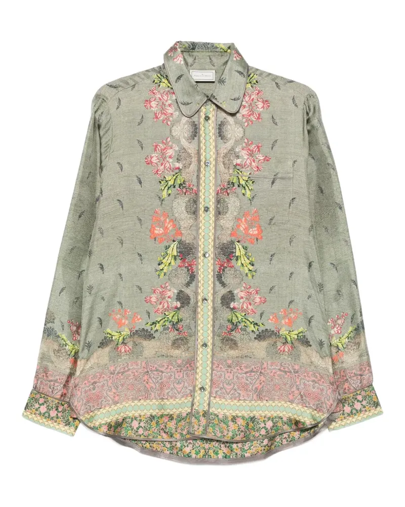 Pierre-Louis Mascia floral-print shirt - Grün Grün