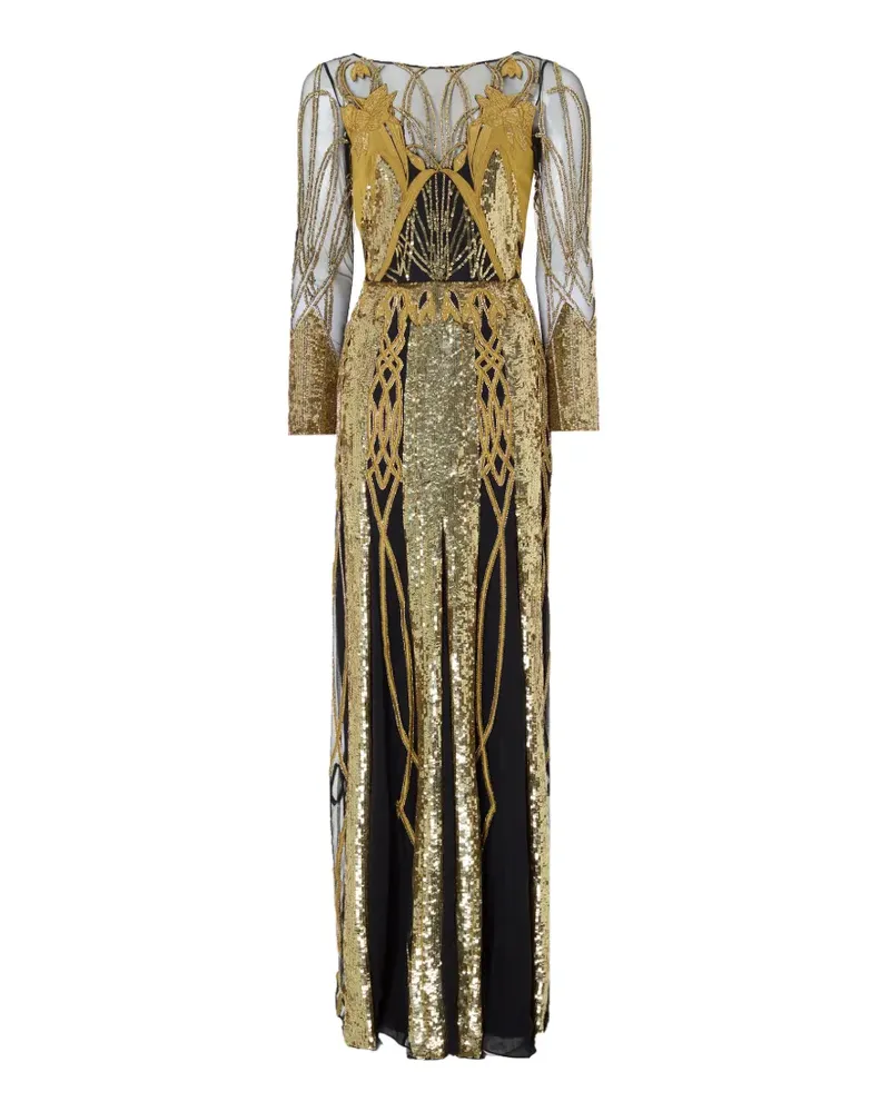 Temperley London Perseus Tattoo Kleid mit Pailletten - Schwarz Schwarz