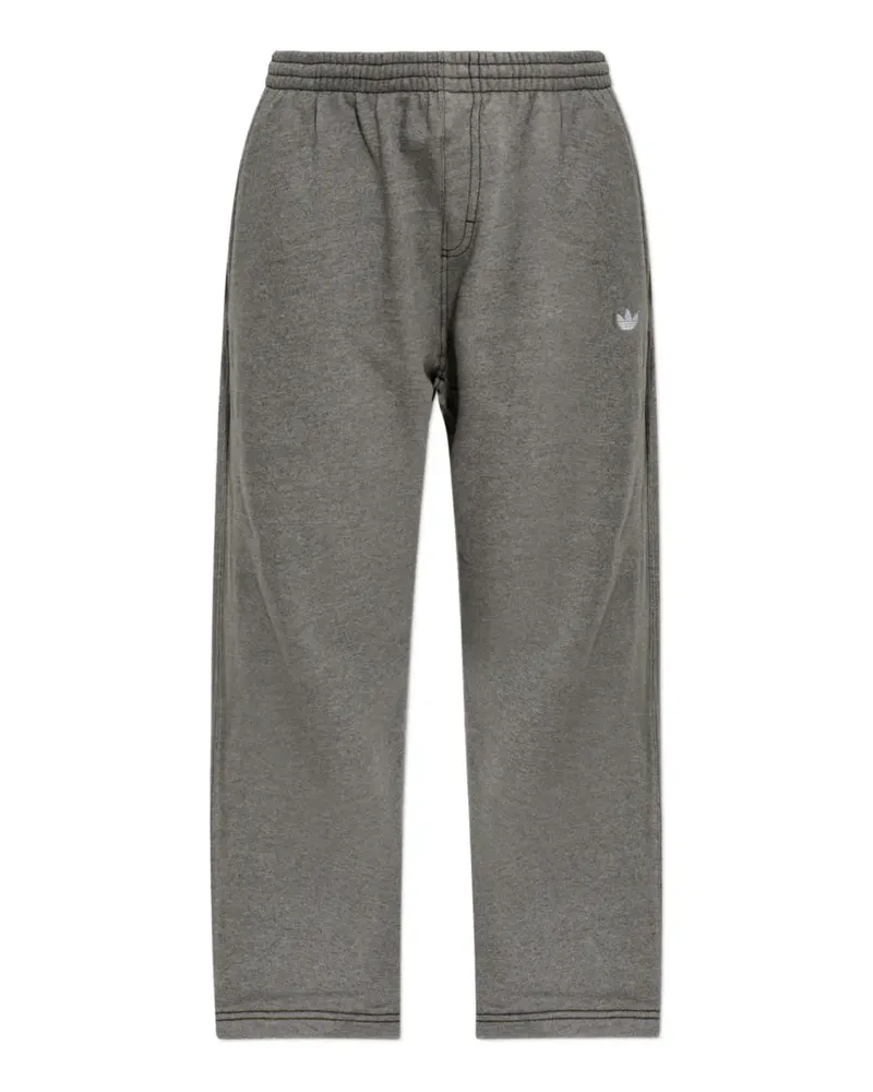adidas Weite Jogginghose mit Logo-Stickerei - Grau Grau